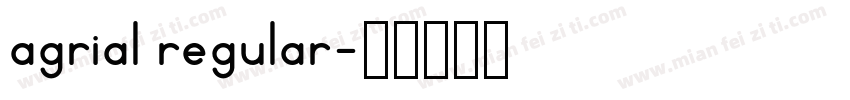 agrial regular字体转换